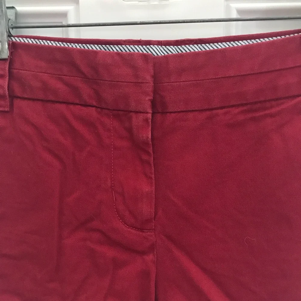 J. CREW Weathered Classic Twill Dark Red Chino SHORTS